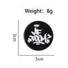 Customized Black Alloy Brooch Round Backpack Badge Ornament