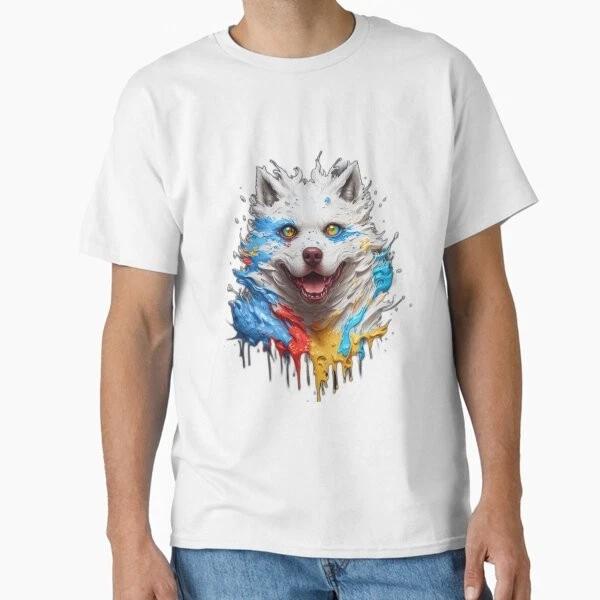 Splash Art Dog Classic TShirt TShirt Made In UsAus Size S2xl
