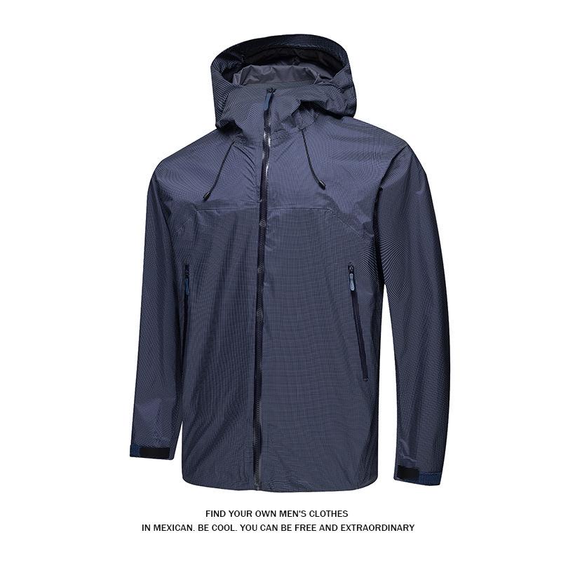 

Bird s Alpha SV Unisex Windbreaker: Windproof & Waterproof, Three-Layer Design for Couples Outdoor Adventures M темно-синього кольору