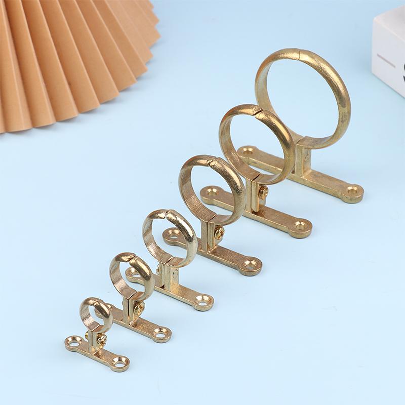 Passend für 15 22 28 35 42 54 mm Außendurchmesser Messingrohrschelle Wandmontierte Rohrunterstützung Halterung Schelle Unterstützung Feste Sanitärinstallation Wasser mit Basis