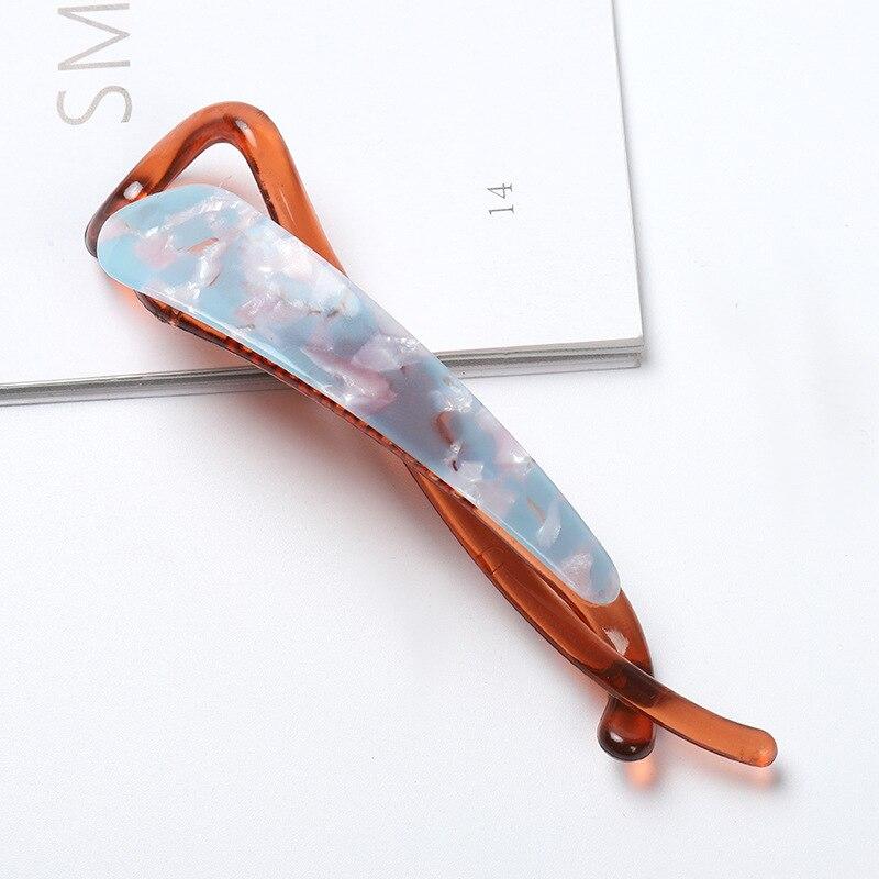 Pinza de pelo trenzada con cola de caballo de leopardo para mujer, horquilla de pelo de plátano, pinza para trenzado, pasadores de abrazadera giratorios de acrílico sólido Simple, tocados