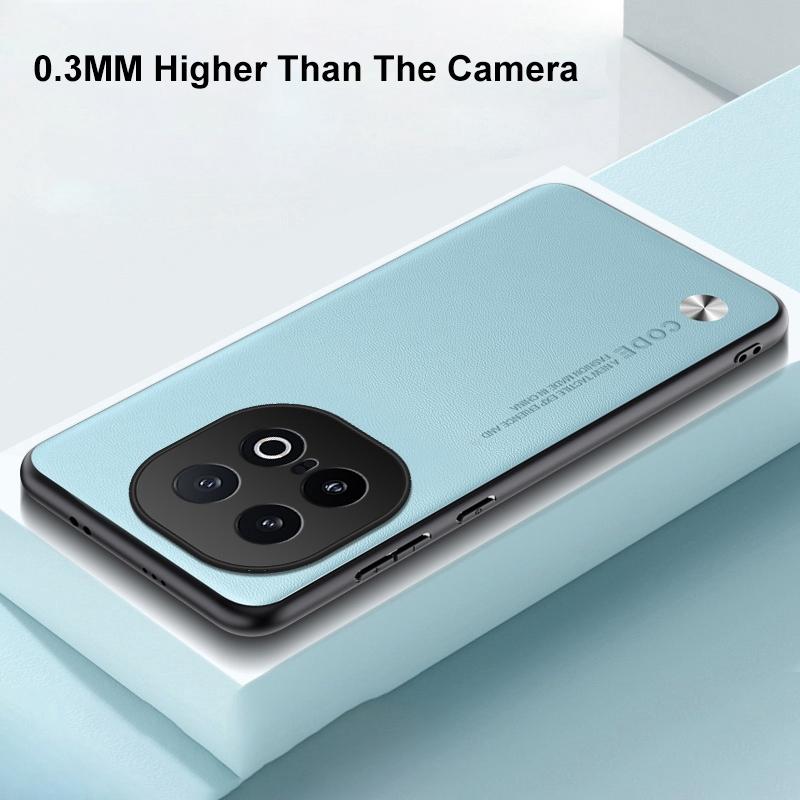 Luxury PU Leather Case For Vivo iQOO 13 Back Cover Matte Silicone Shockproof Full Protection Phone Case For iQOO13 5G Coque