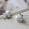 Dainty Imitation Pearl Stud Earrings Fancy Flower Shaped Ear Accessories for Women Daily Wear Earrings Fashion Jewelry