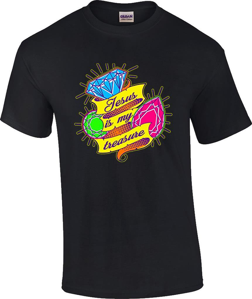 Christian Neon Jesus Is My Treasure T-Shirt XL