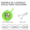 Vegetable Peeler and Grater Fackelmann Vert Ceramic Stainless steel Plastic 20 x 40 x 30 cm 2 Pieces