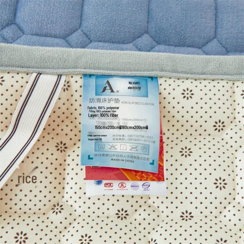 JINGRUIXIANG Mjölkflanell Vadderad Madrasskydd