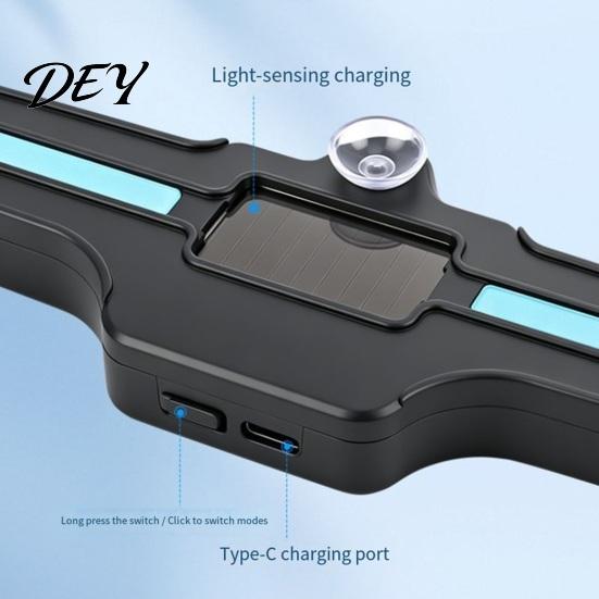 Solar Powered Auto Interior Light Car Window Light, LED Blue Safety Lamp for Rear Windshield, Vehicle Illumination Universal Suction Cup Warning SUVs