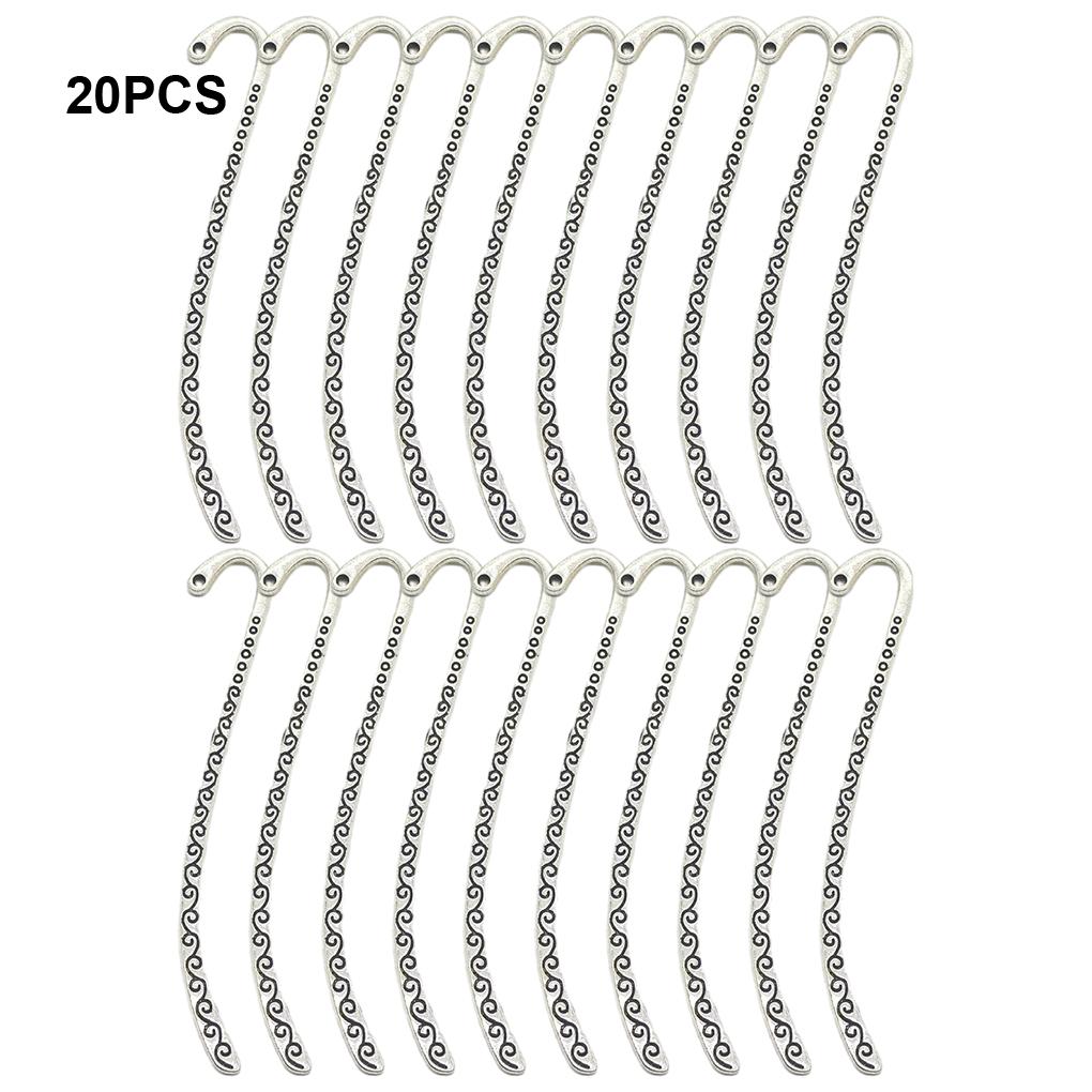 20pcs/Set Multi-Functional Vintage Alloy Metal Pendant for Stylish and Practical Bookmarks Durable Bookmarks Vintage