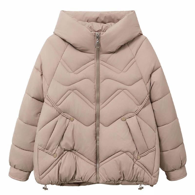 Women S Plus Size Hooded Thick Warm Fitted Puffer Coat