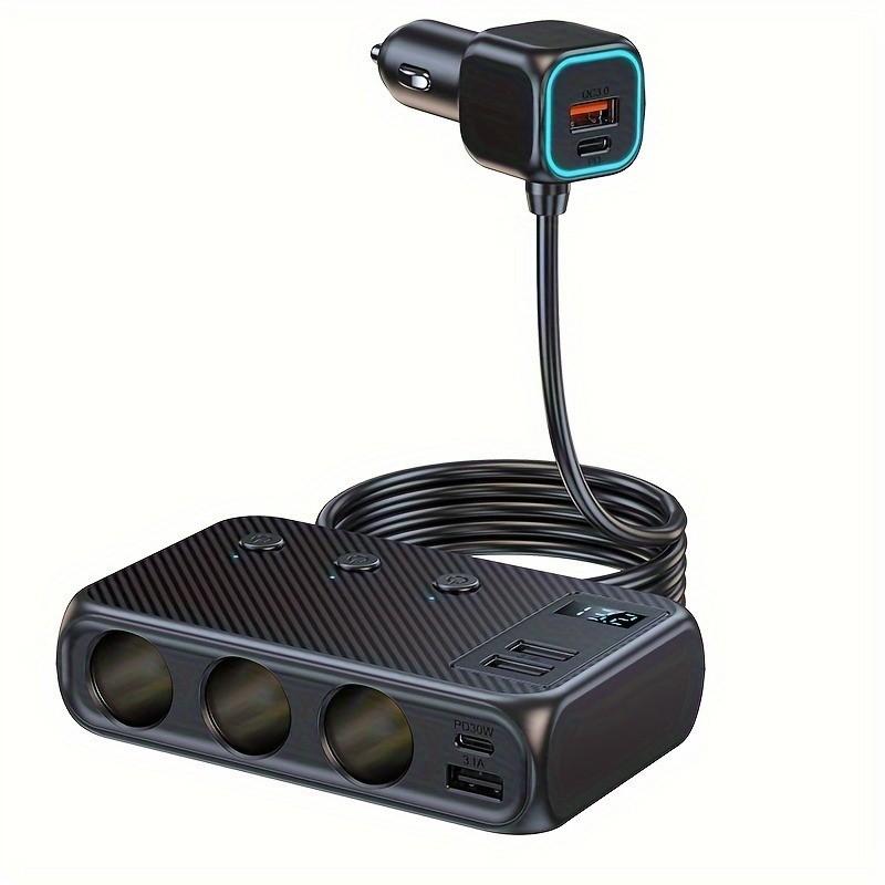 Încărcător Auto Portabil Quick Charge 3.0 și USB 20W Adaptor Brichetă Auto 128W Putere Mare 12V/24V Splitter Auto