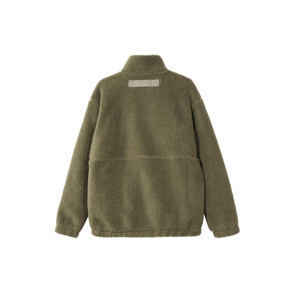 adidas Originals Unisex Workwear Sherpa Fleece Jacket Olive Green IC8163