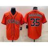 Unisex Embroidered Baseball Jersey Houston Astros 44 Alvarez Fan Style Cotton Sport Top