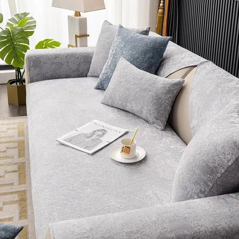 Thicken Relief Plush Sofa Cover Universal Non-slip Sofa Mat Winter Warm Soft Sofa Towel Couch Cushion for Living Room Home Decor