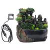 Easy Use EU Plug,Indoor Simulation Resin Rockery Waterscape Feng Shui Water Fountain Home Desktop Decoration Crafts