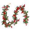 5.8FT Christmas Garlands with Berries Artificial Red Berry Garland for Christmas Decor