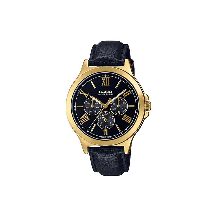 CASIO Men Standard Series Black Watch MTP-V300GL-1A MTP-V300GL-1A Gold Watch Case