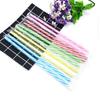 100Pcs Cocktail Straw with Straw Brush Flexible Plastic Straw Colored Drinking Straws Wedding Party Supplies Straw
