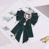 Japanese Art Style Dress Pin With Water Drill And Bow Knot For Adult Women