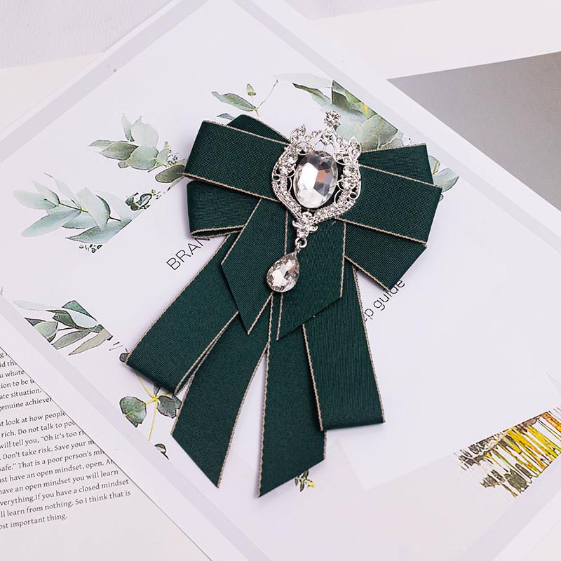 Japanese Art Style Dress Pin With Water Drill And Bow Knot For Adult Women