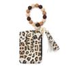 Faux Leather Card Holder Bracelet Keychain Bohemian Style Wristband Card Case Keyring  Everyday Use