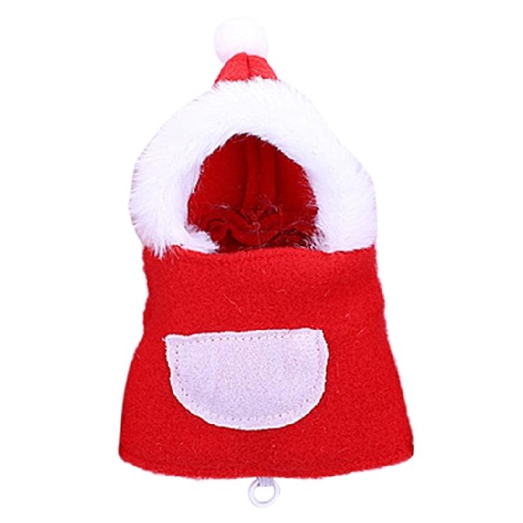 Bird Santa Claus Hoodie Funny Christmas Small Pet Costume Xmas Parrot Apparel