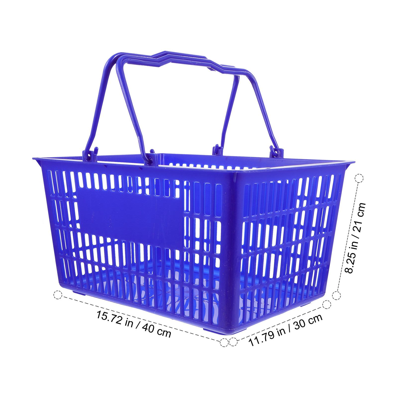 1Pcs Plastic Handheld Storage Basket Practical Shopping Basket for Supermarket Mall Grocery Vegetable Sundries Organizer