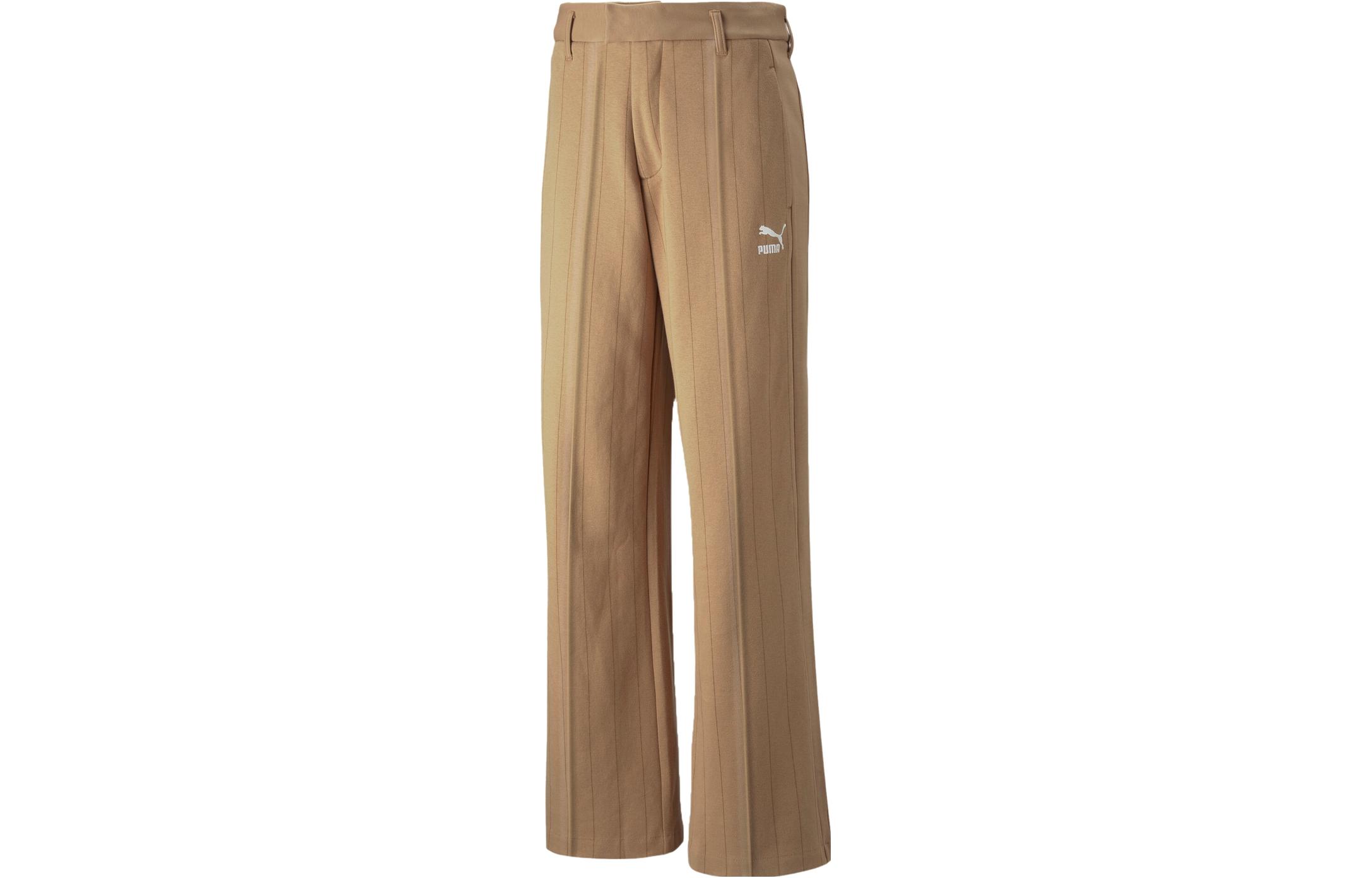 PUMA T7 Casual Pants Unisex Khaki Moderate Straight Fit Pants 539018-82 32