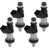 Fuel Injector, Engine Fuel Injection Nozzle No.06164-PCA-000 for Honda CR-V EX, LX 1999-2001 2.0L for Honda CR-V SE 2000-2001 2.0L Black, 4 Pcs