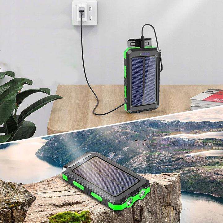 Powerbank Power Bank 20000Mah Solarny Uniwersalny Latarka Moc Model 2024