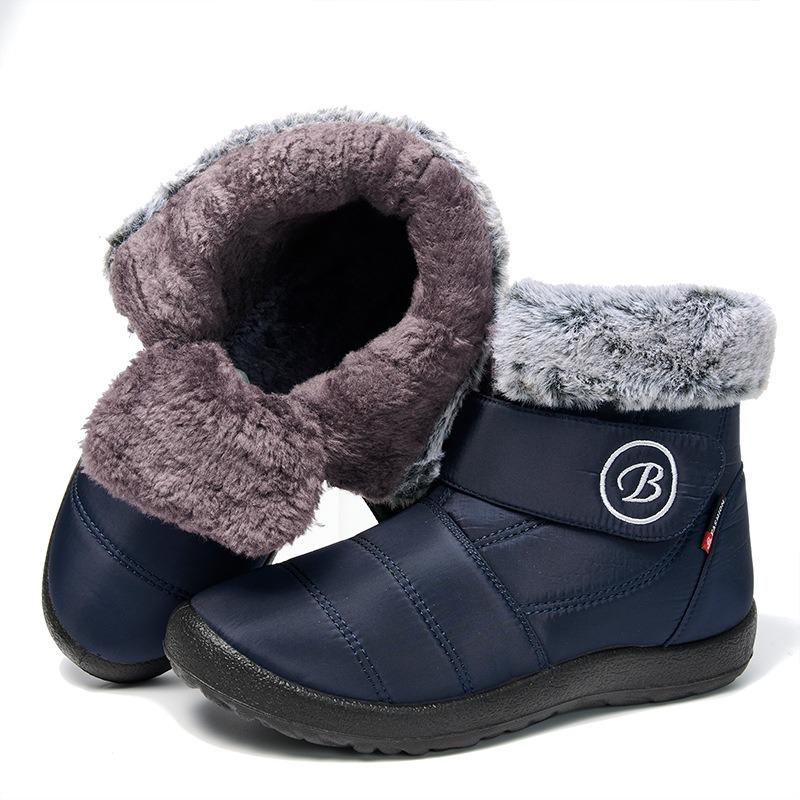 -3 large size women's shoes, winter new cotton shoes medium tube piled thickened warm snow boots
