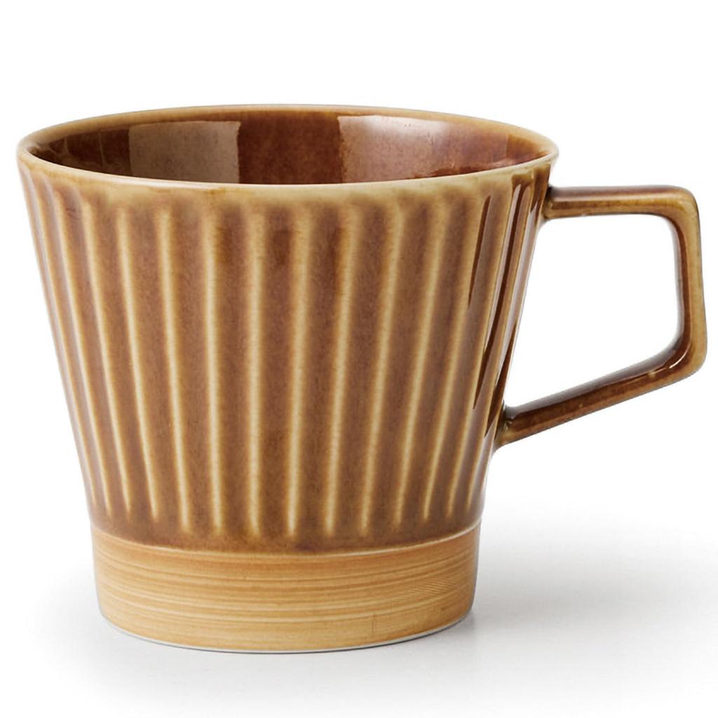 TAMAKI Iki Mug, Brown, 12.5x9x8.5cm (H), Porcelain, Stylish Gift, T-964989