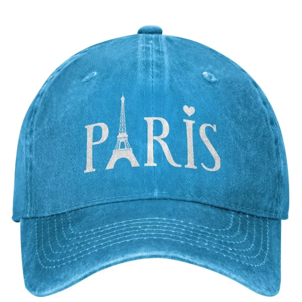 Francia Parigi Cappellino da Baseball Torre Eiffel Souvenir Caccia Campeggio Traspirante Cappellino da Camionista Unisex Donna Tendenze Designer Cappellini da Baseball
