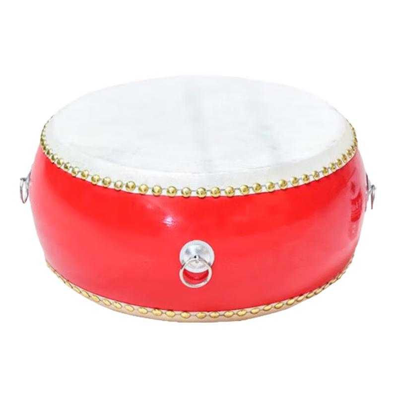 Kaiyuan Shengshi Chinese Red Flat Cowhide Ceremonial Drum