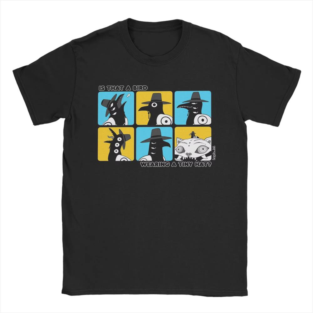 Is That A Bird Wearing A Tiny Hat Kpop Demon Hunters Cotton T Shirt Men's Summer Women T-Shirt O Neck Hippie Shirt Oversize Tops