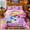 My Little Pony Custom Name 3Pcs Bedding Set 1 Bed Sheet 2 Pillowcases Bedroom Home Decor