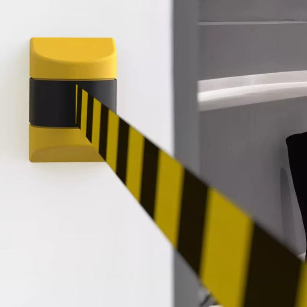 Telescopic Belt Wall Mount Caution Belt Yellow Black Striped Safety Cordon  Crowd Control