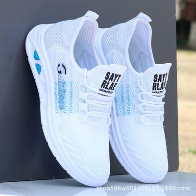 Men's Shoes New Summer Breathable Mesh Shoes Lightweight Running Sports Shoes Soft Sole Non-slip and Deodorant Leisure Travel Shoes