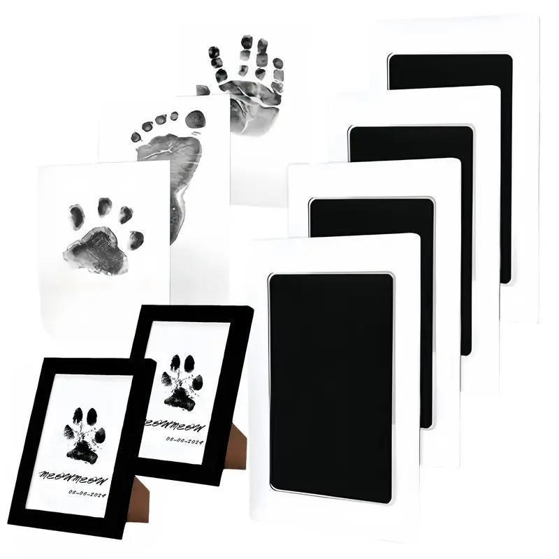 Haustier Pfotenabdruck Katze & Hund Gedenk-Fotorahmen