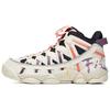 Spaghetti Fabric Synthetic Leather Trendy Versatile High-Top Retro Basketball Shoes Women Sneakers White Purple Orange T12W041204FAN