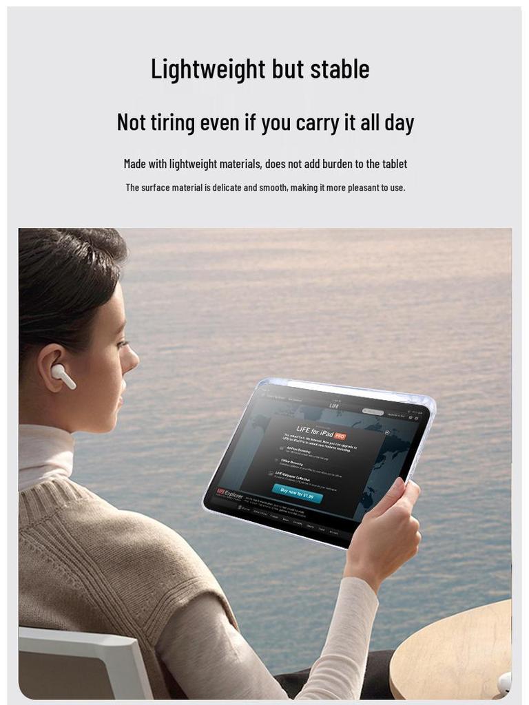 2025 iPad Pro 11/Air 11 Y-Shaped Transparent Acrylic Protective Case