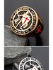 Vintage European-American Templar Cross Titanium Steel Ring