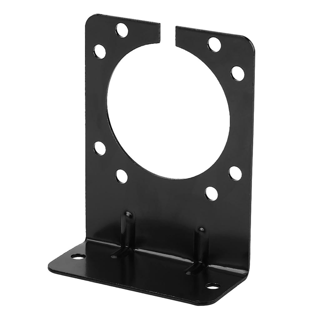 Black Metal Mounting Bracket Holder for 7 Pin Caravan Towing Trailer Connector Plug Socket