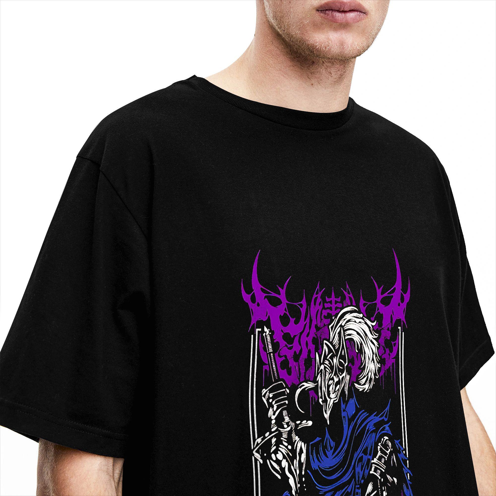 

D-Dark Souls T-Shirts for Men Vintage Pure Cotton Tee Shirt Round Collar Short Sleeve T Shirt Graphic Tops - Men s Summer C... S разноцветный