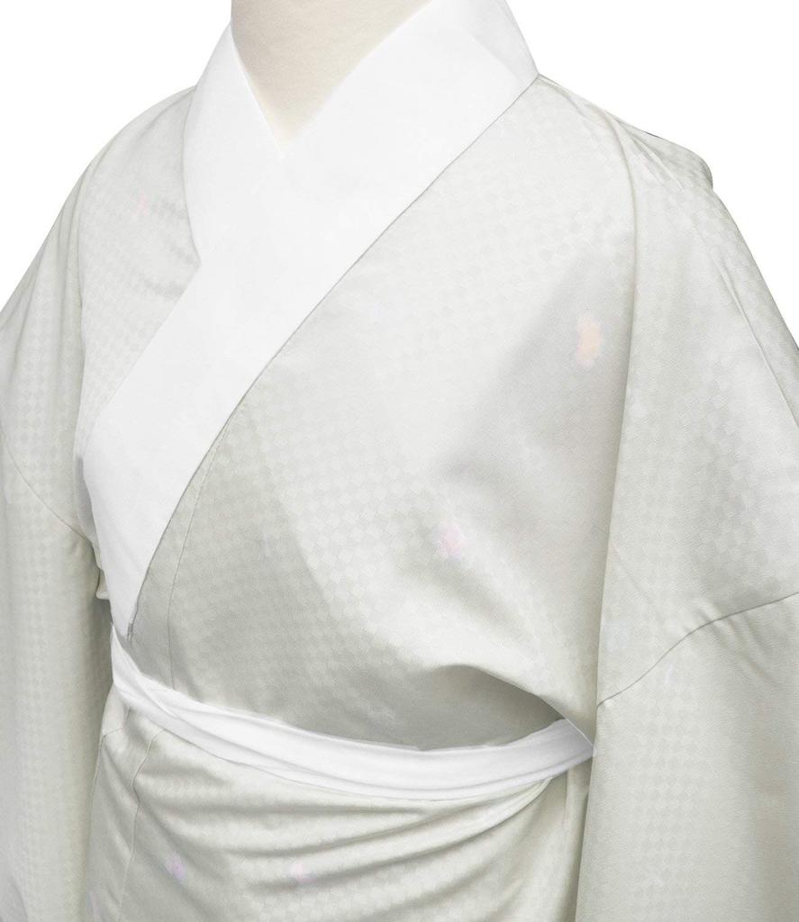 [KYOETSU] [Kyoetsu] Waschbarer Nagajuban (Unterwäsche für Kimono) mit Yuzen-gefärbtem Kragen, für Damen (BL, D-1)