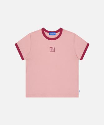 Maenhatanlekojeu Mr W M Logo Ringer T-Shirt - Pink
