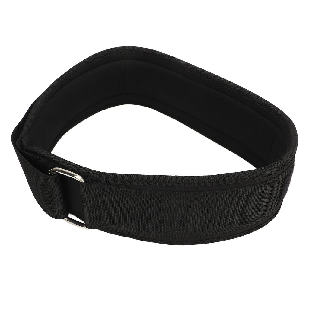 Dřepový pás Černý Vzpěračský pás Nylon Pevný Pohodlná Podpora Kovová Spona Suchý zip