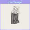 Flower Pattern Sleeveless Top And Palazzo Pants Children Summer Two Piece Set For Kids Age 8 Plus