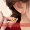 Zodiac Horse Coin Earrings: Luxurious Chinese New Year Gift