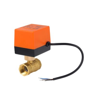 AC230V Brass Electric Ball Valve for Central Air Conditioning - Two-wire/Three-wire Control