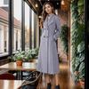Autumn and Winter New Women's Clothing Over The Knee Thickened Large-size Woolen Coat